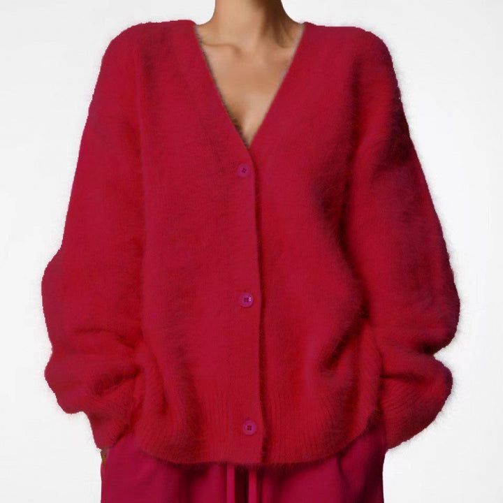 Ladies Oversized Fluffy Chic Cardigan and Style