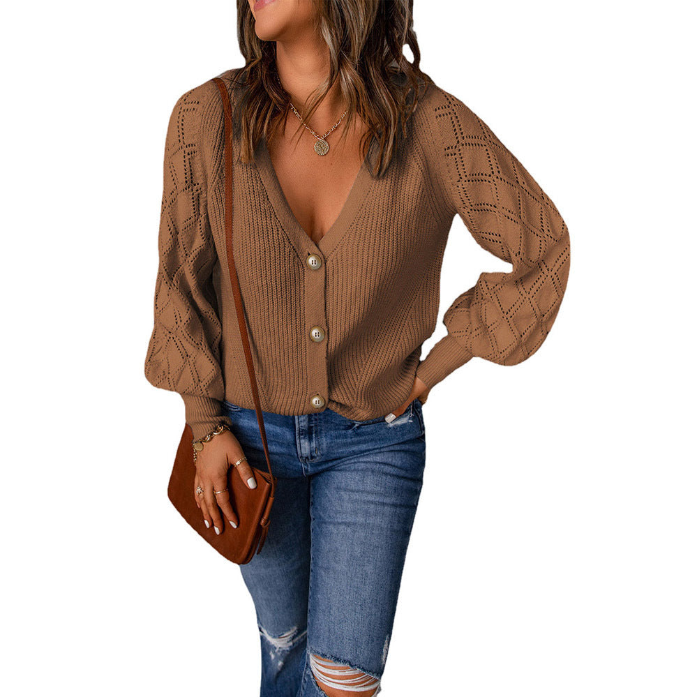 Lady cardigan with romantic rib pattern and elegant button details Lune London