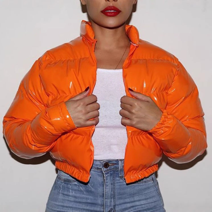 Ladies Short Shiny Puffer Lune London