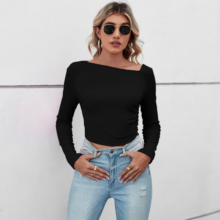 Femme crop top avec un design élégant et des détails de volants raffinés Chic & Stil