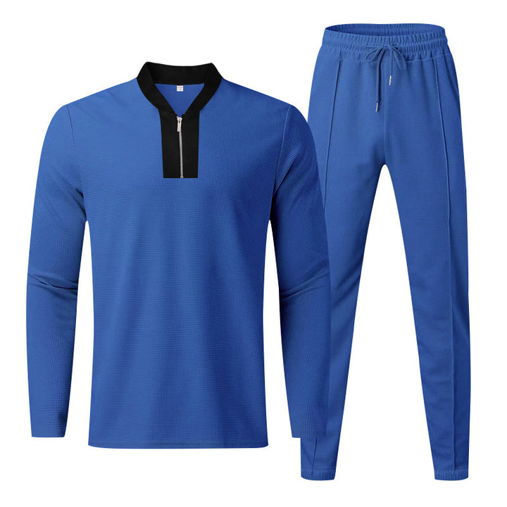 Casual sports suit for men with high collar and zipper Lune London