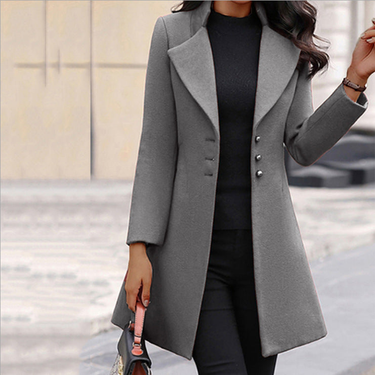 Ladies Elegant Long Blazer with Asymmetrical Cut Amarae