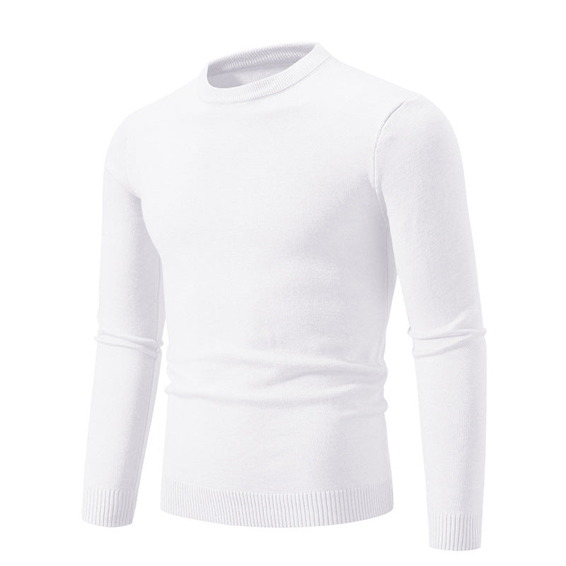 Classic round neck sweater for men in soft knit Lune London