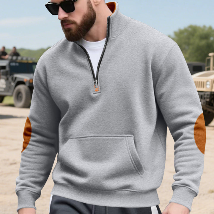 Men's Hoodie with high collar in fashion and contrasting details Lune London