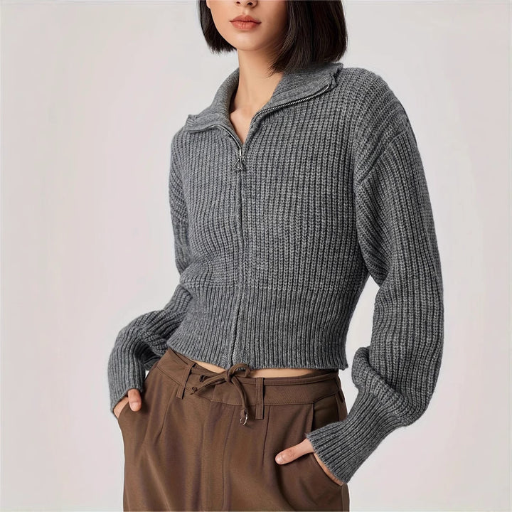 Soft knit sweater for women with high collar Lune London