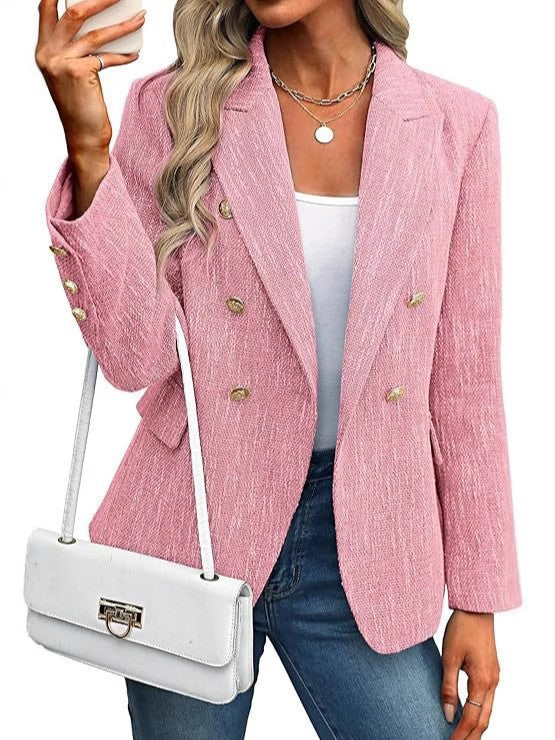 Tweed blazer for women with double-breasted buttons Lune London