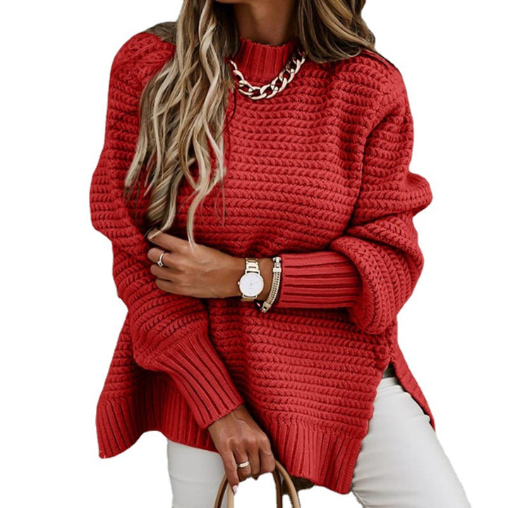 Ladies Soft Knit Sweater with Trendy Textured Pattern Lune London