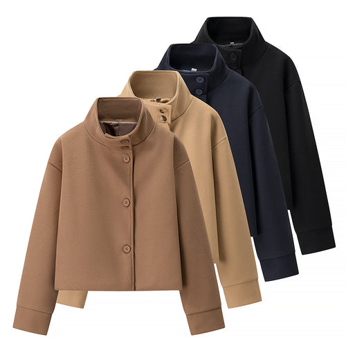 Veste de mode pour femmes avec col montant chic