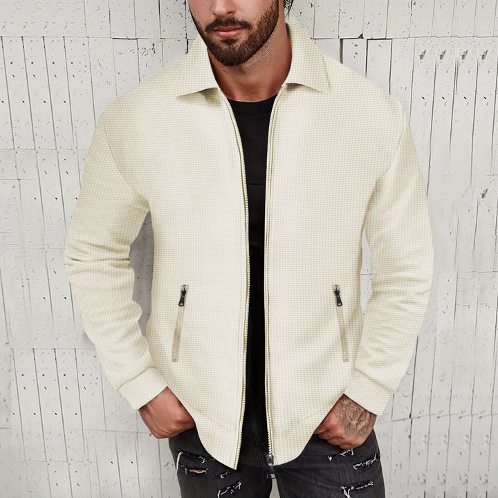 Trendy jacket for men with textured design and side zip pockets Lune London