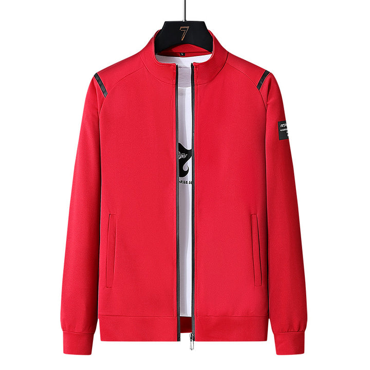 Men's sporty tracksuit set with zip jacket, round neck sweatshirt and slim fit jogging pants Amarae