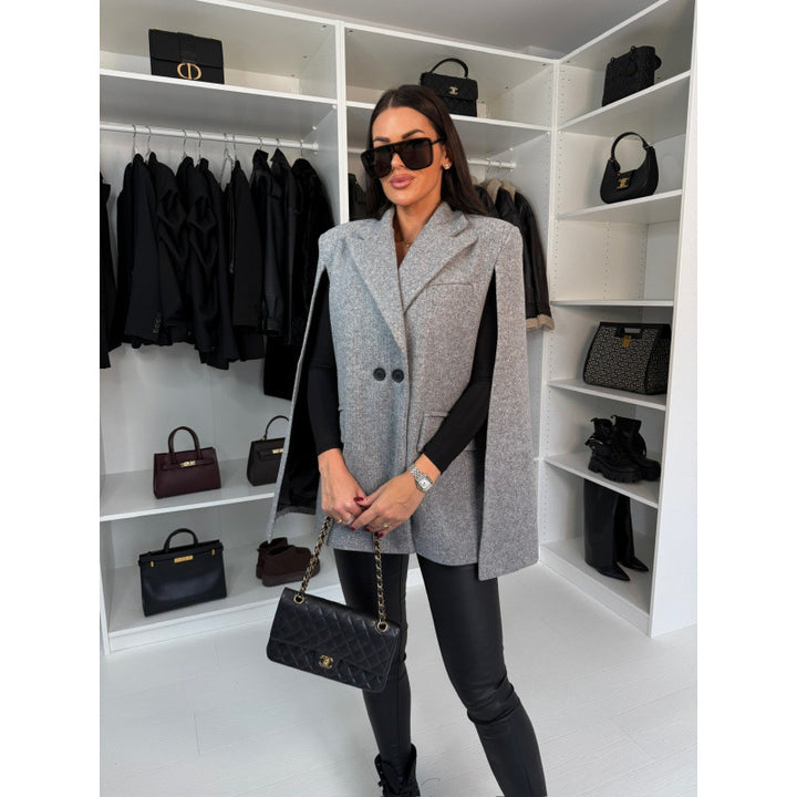 Women blazer cape double-breasted Lune London