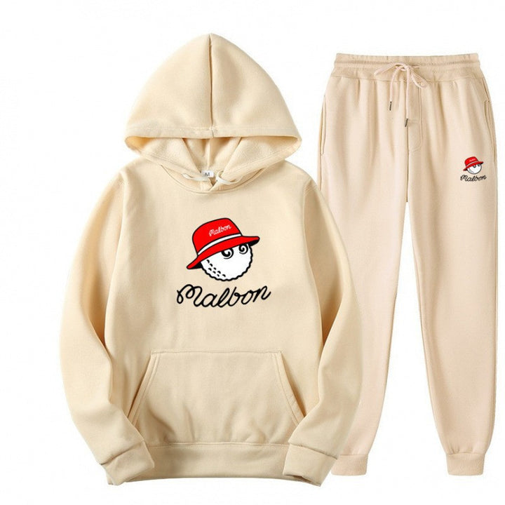 Women's leisure hoodie suit with playful graphic design and practical pockets Chic & Stil
