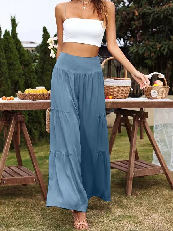 Loose summer pants for women with elastic waistband and fluid cut Lune London