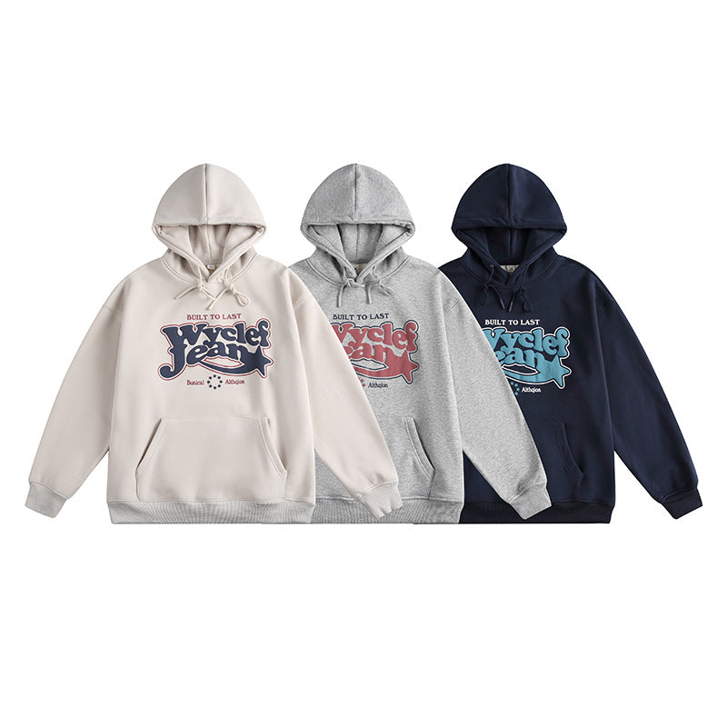Unisex Oversize Hoodie with Vintage Logo Print and Kangaroo Pocket Amarae