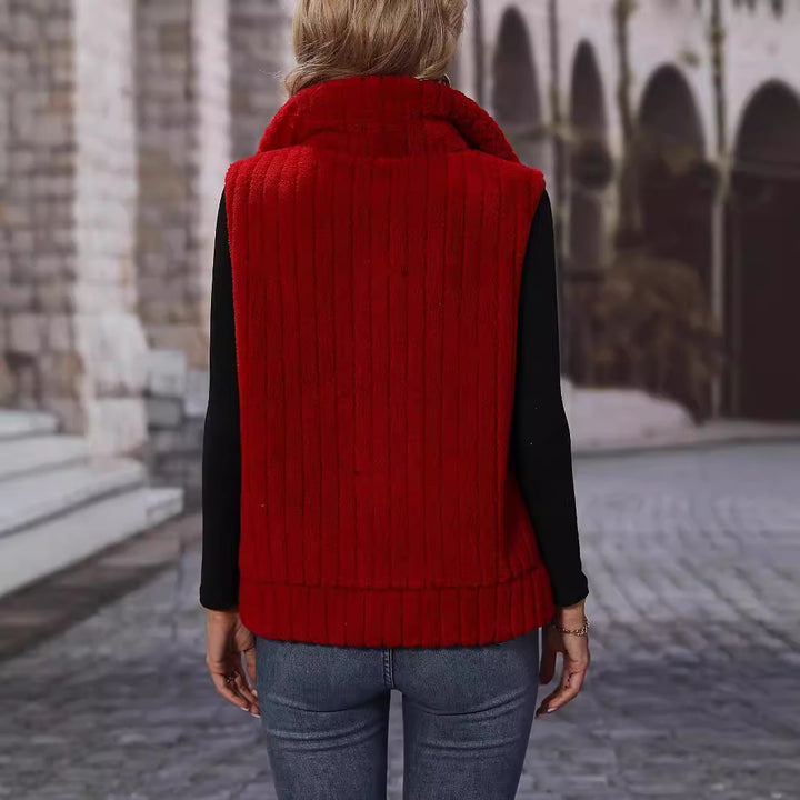 Women's Cozy Cardigan with High Collar and Full Zip Lune London