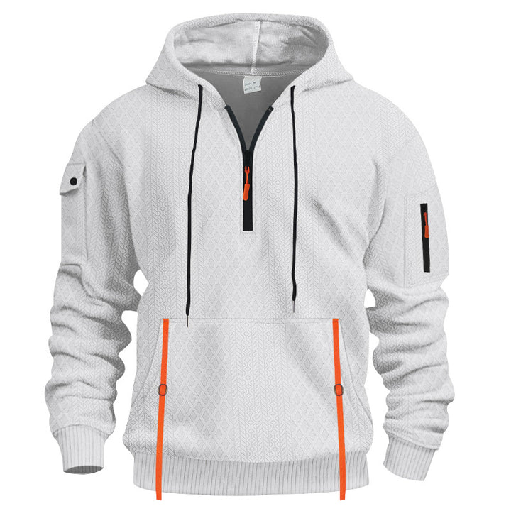 Men's functional hoodie with zipper and practical pockets Lune London