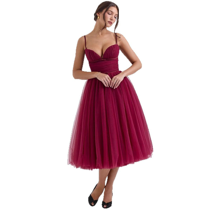 Women's Tulle Dress with Elegant Top and Flared Skirt Lune London