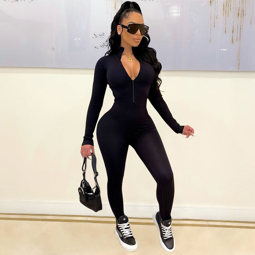Women full-length zip jumpsuit Lune London