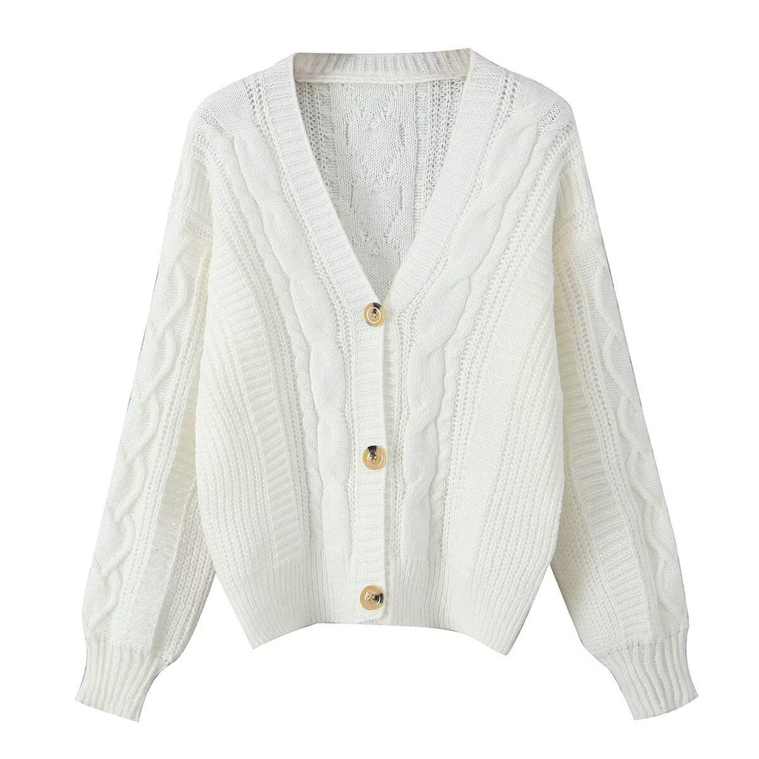 Cardigan confortable pour femmes avec décolleté en V Chic & Stil
