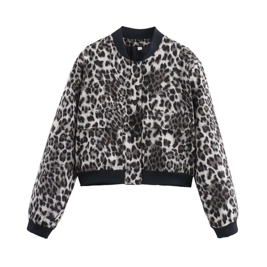 Lune London women's animal print bomber jacket