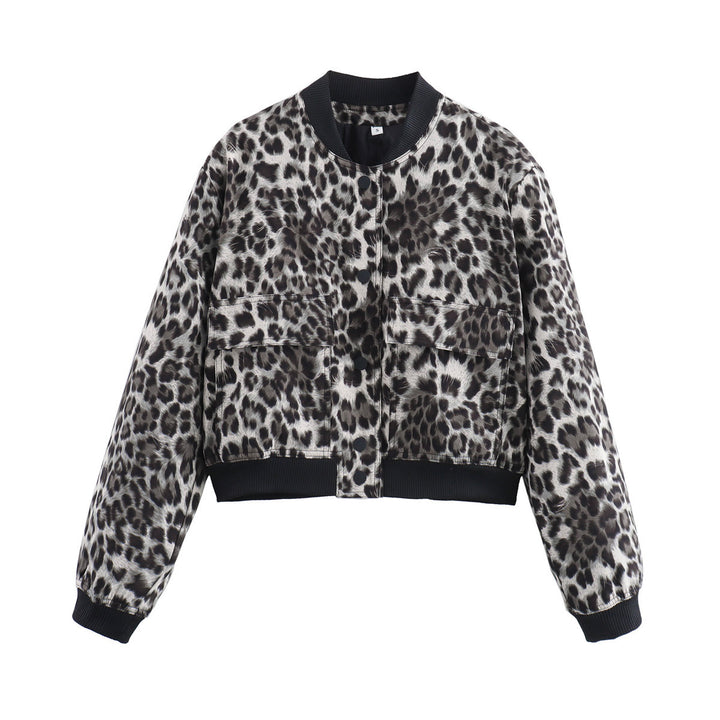 Lune London women's animal print bomber jacket
