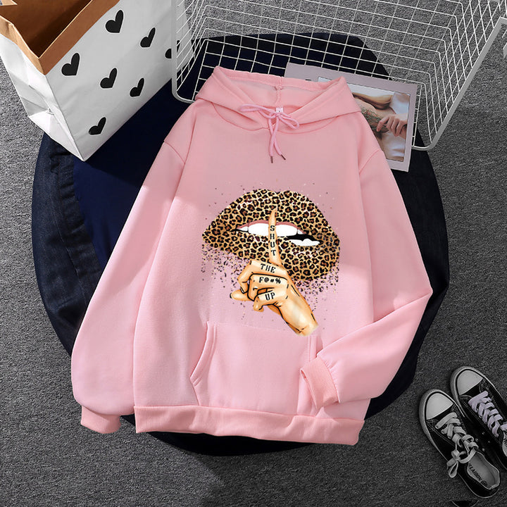Women's hoodie with striking leopard pattern Chic & Stil