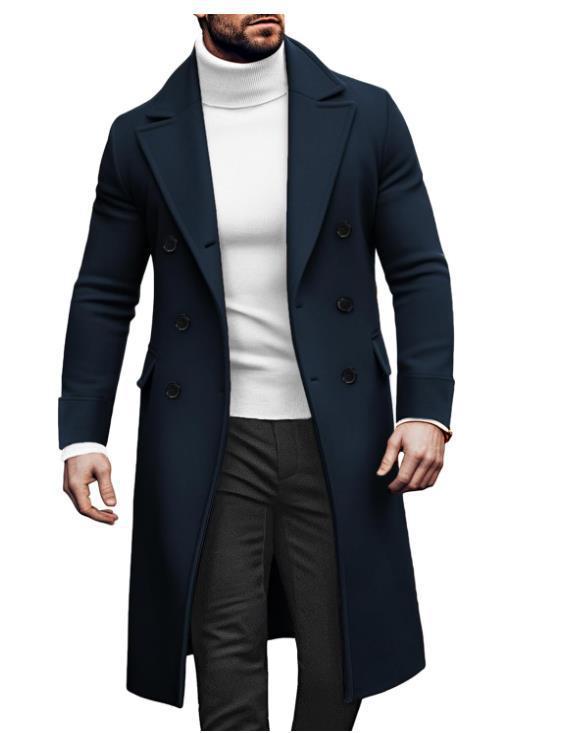 Elegant double coat for men with wide lapels and practical pockets Amarae