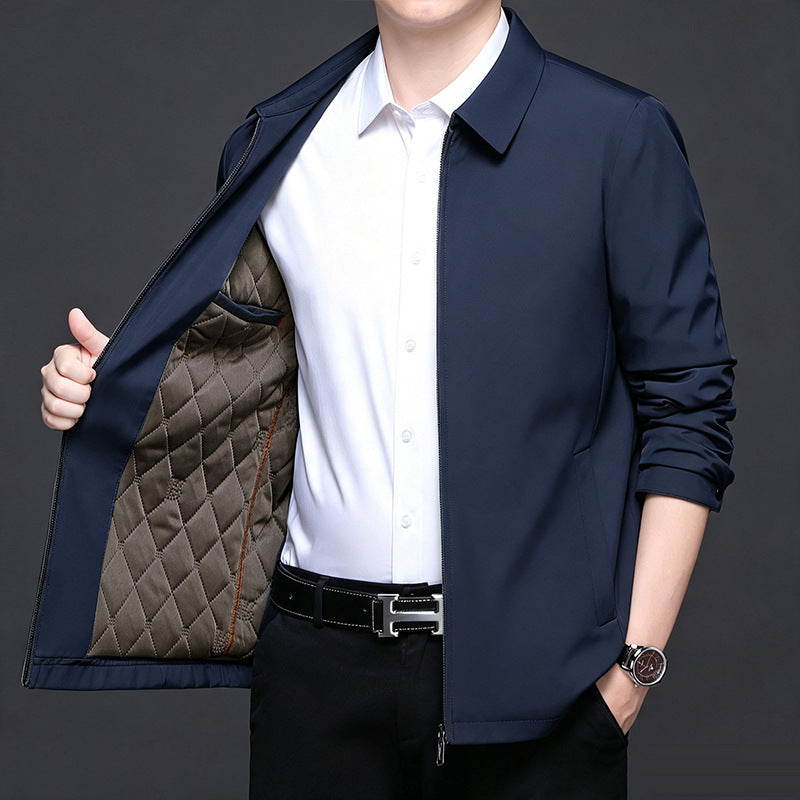 Men's lightweight quilted transitional jacket with internal quilted lining and classic collar Amarae
