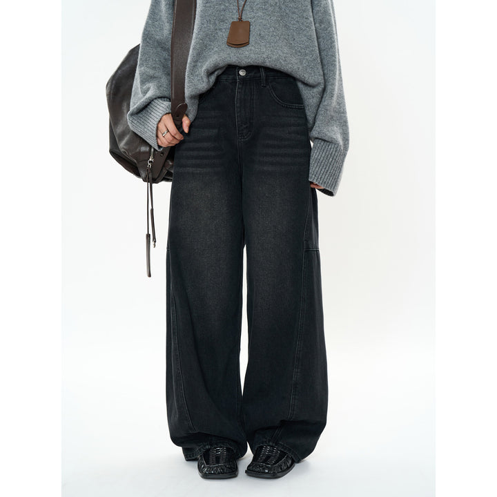 Women's Extra Wide Baggy Jeans in Balloon Cut with High Waist Amarae