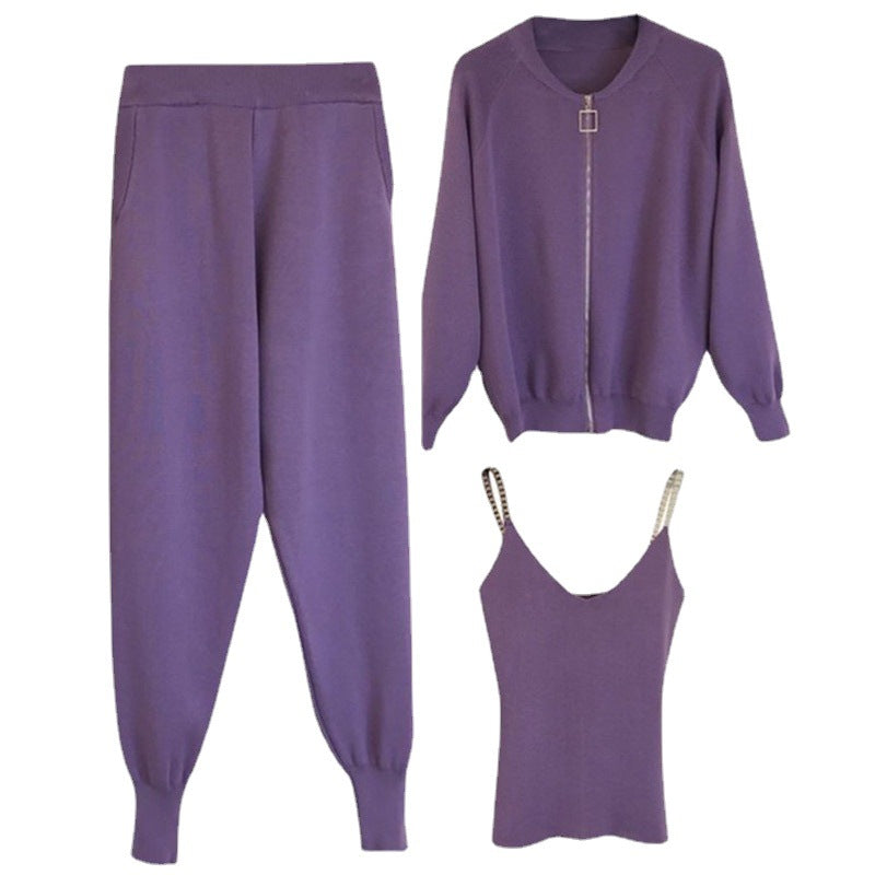 Sporty women's leisure set with zipper Lune London