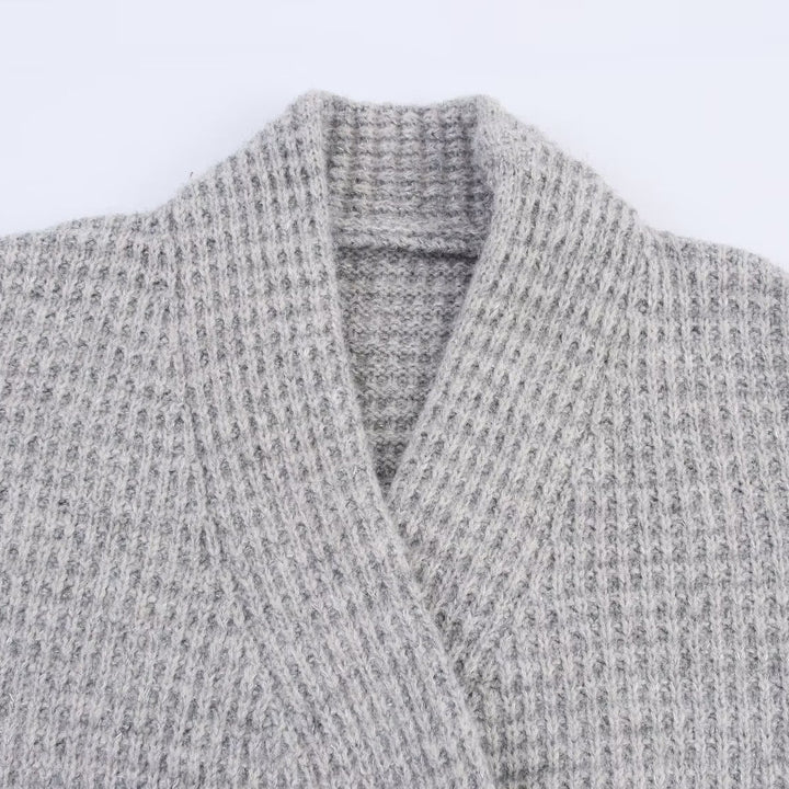 Ladies oversized sweatshirt cardigan with double button placket and comfortable fit Lune London