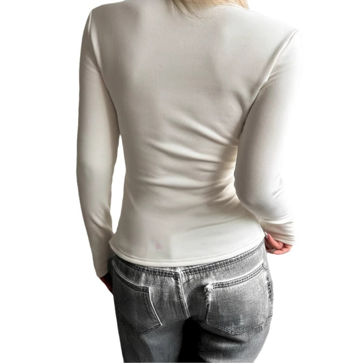 Fitted long sleeve t-shirt for women in high-quality stretch material Lune London