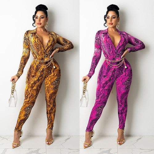 Ladies Exotic Animal Print Bodysuit Amarae