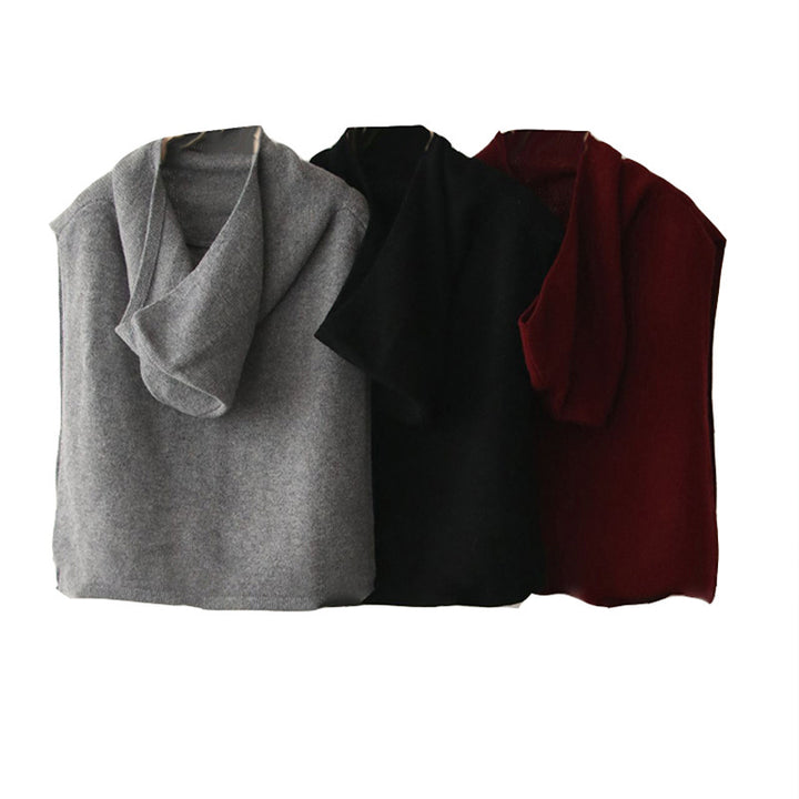 Pull en maille confortable pour femme avec capuche Chic & Stil