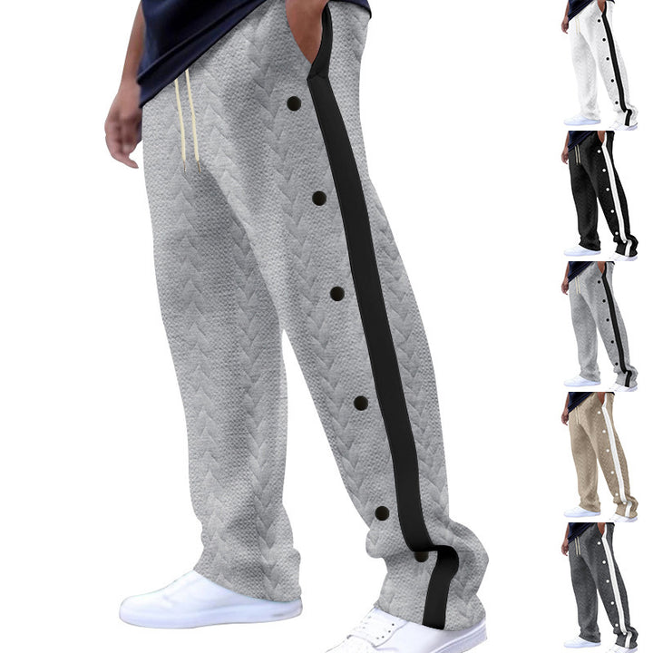 Casual jogging pants for men with snap button details Lune London