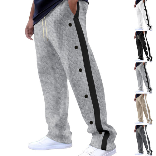 Casual jogging pants for men with snap button details Amarae