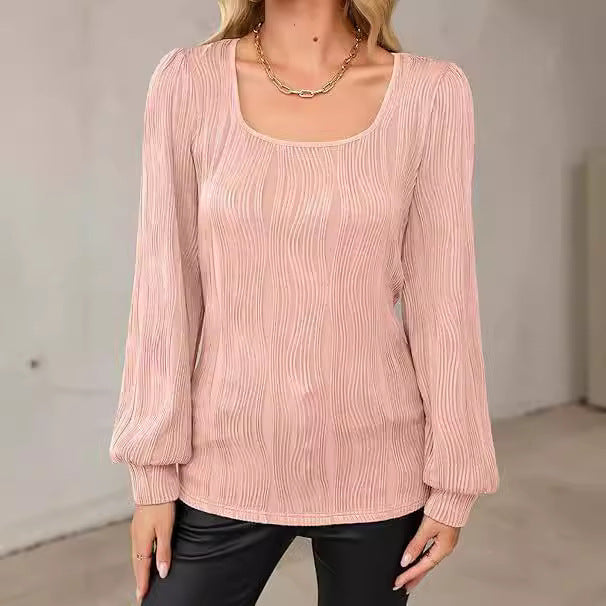 Trendy woman, striped blouse top Lune London