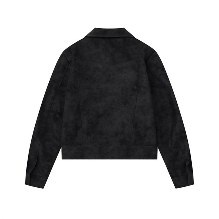 Women Military Inspired Short Jacket with Zipper, Decorative Button Plackets and Epaulettes Amarae