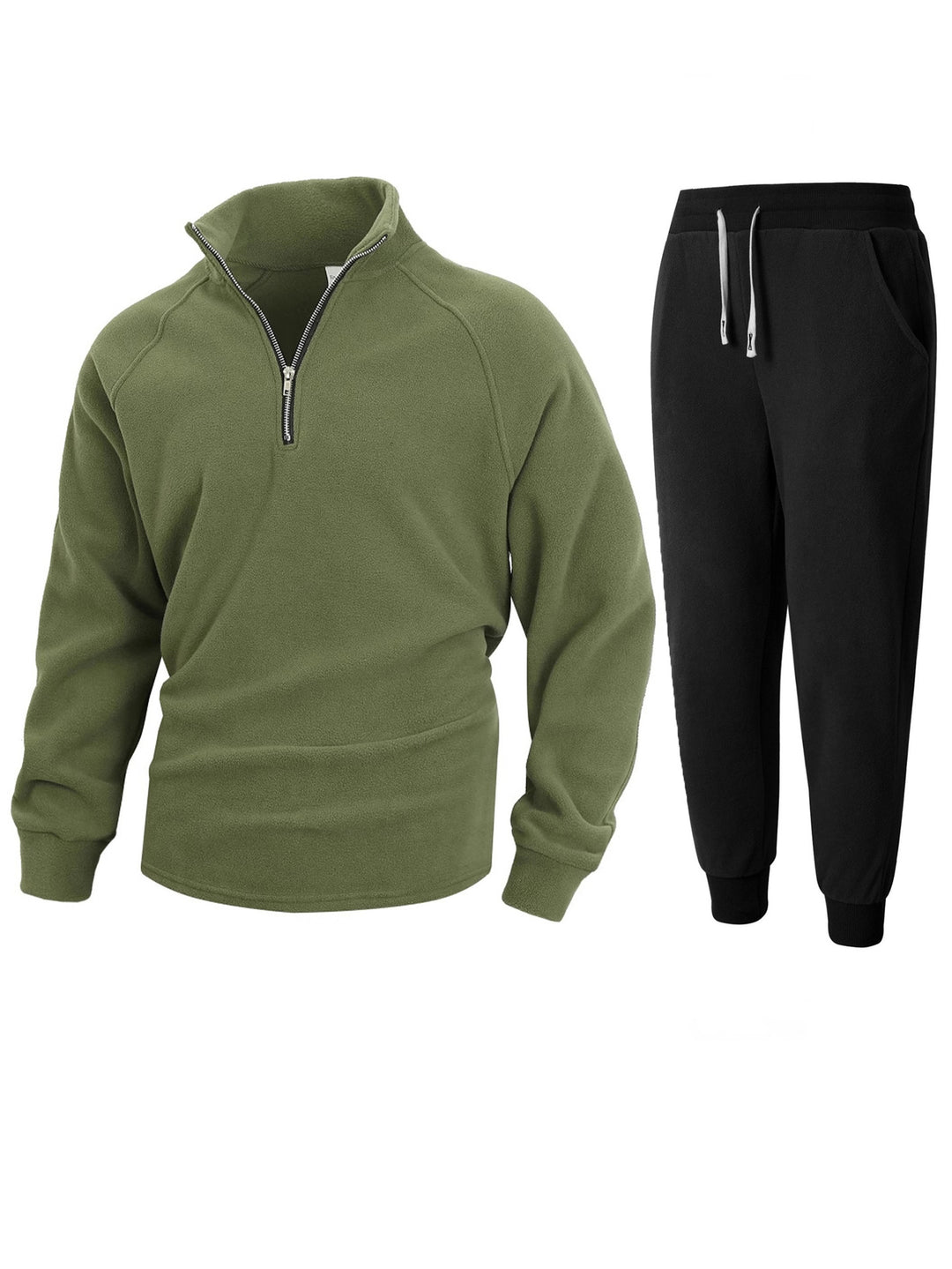 Men's fleece lounge jacket with mid-length zip Lune London