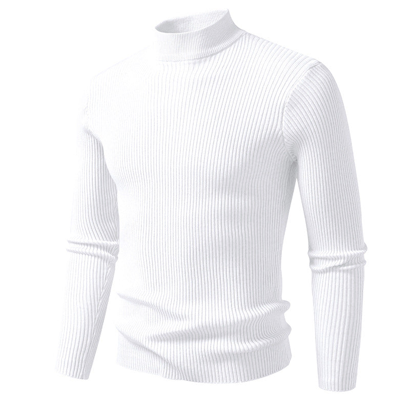 Men's Ribbed Knit Turtleneck Sweater Lune London