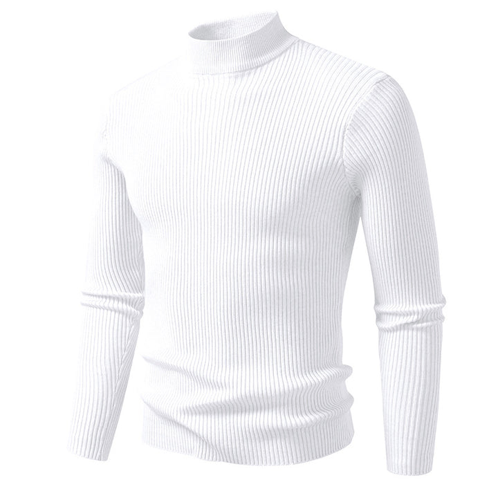 Men's Ribbed Knit Turtleneck Sweater Lune London