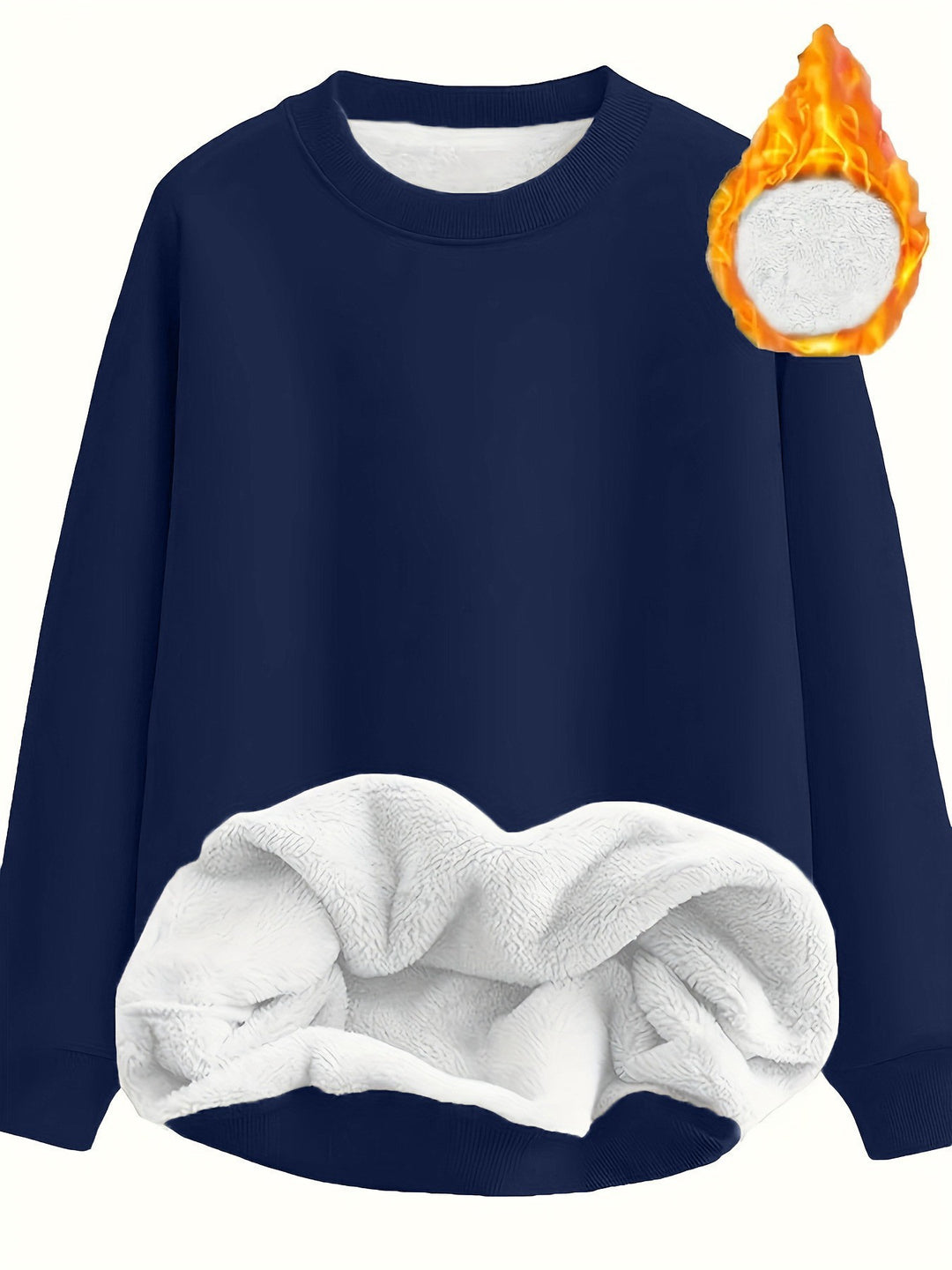 Heated sweatshirt for women with plush lining Lune London