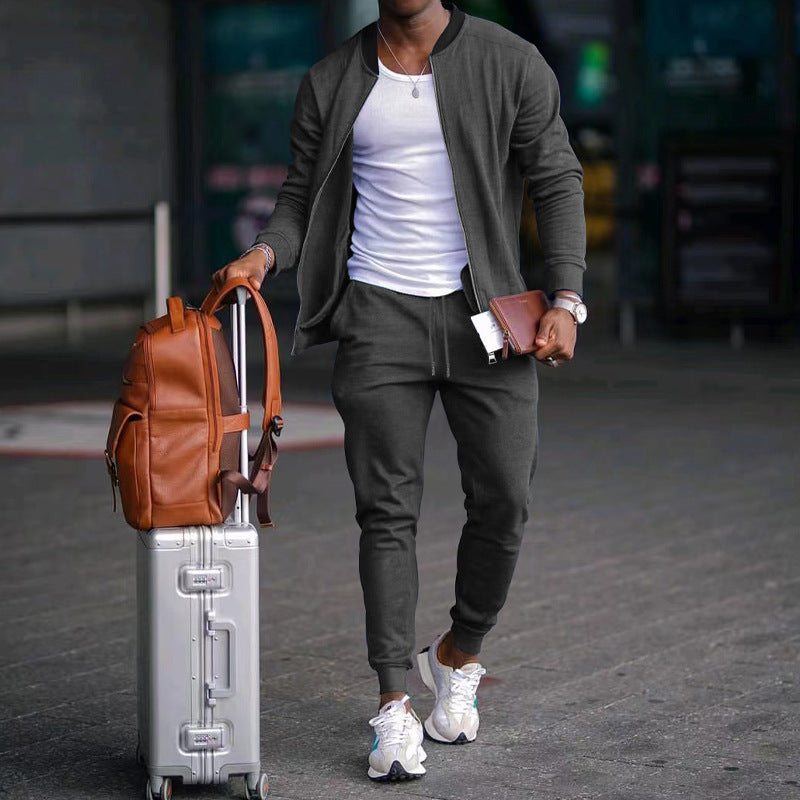 Men's sporty travel set with light jacket and jogger pants Lune London
