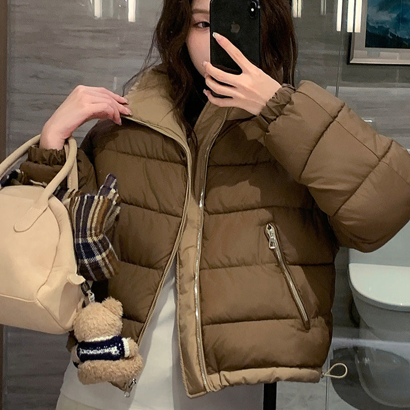 Ladies short quilted leisure jacket with side zippered pockets Amarae