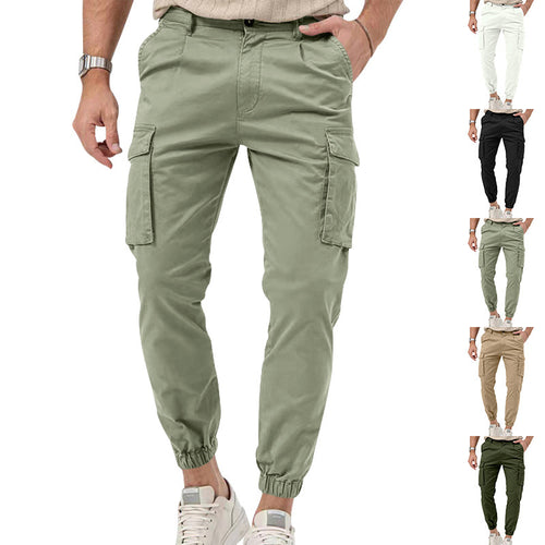 Unisex cargo pants with elastic waistband and practical side pockets Amarae
