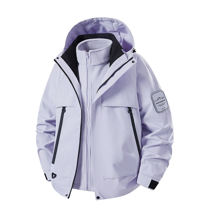 Men's three-piece waterproof outdoor jacket with removable hood and fleece inner jacket Amarae