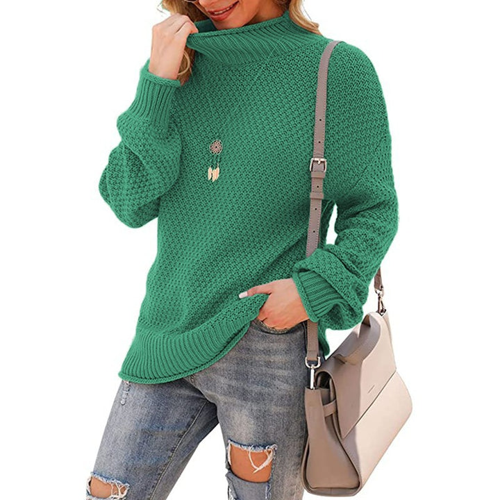 Thick knit sweater for women with high collar and comfortable sleeves Lune London