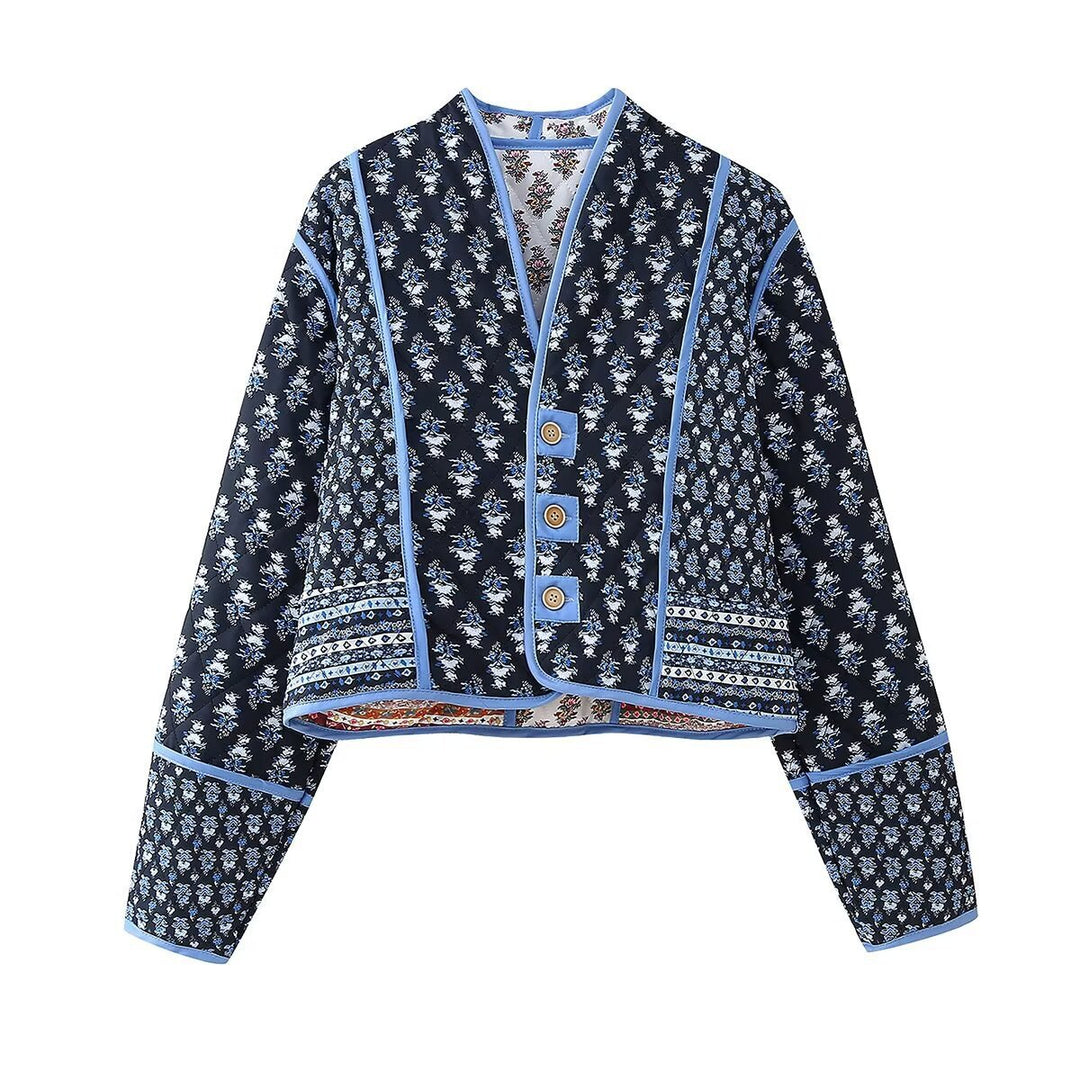 Ladies fashion jacket rich in details with floral design Amarae