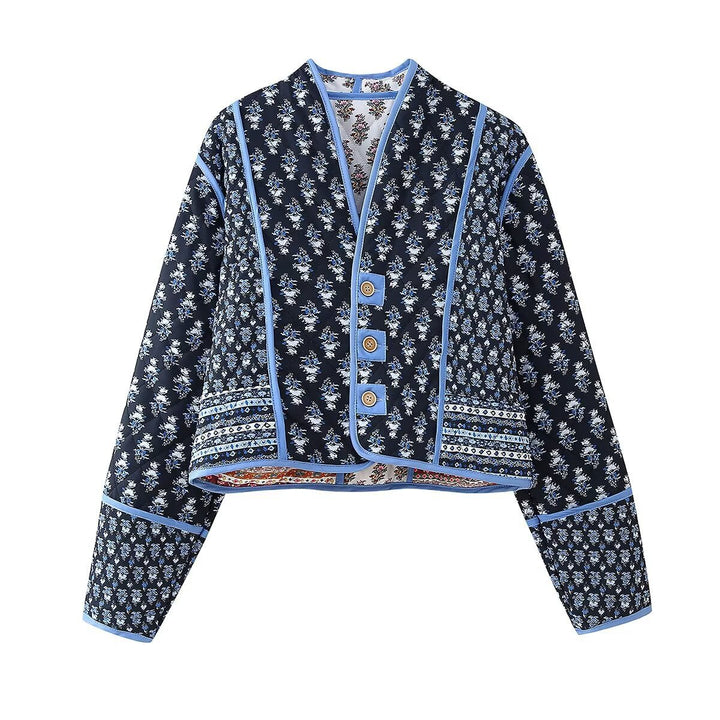 Ladies fashion jacket rich in details with floral design Amarae