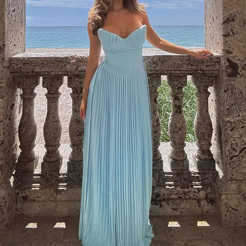 Robe de soirée plissée élégante pour femmes Chic & Stil